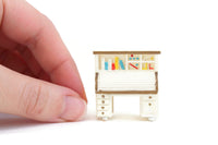 Vintage Quarter Scale 1:48 Miniature Dollhouse White & Gold Desk