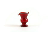 Vintage 1:12 Miniature Dollhouse Red Glass Pitcher