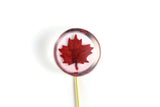 Vintage Red Maple Leaf Stick Pin Brooch