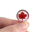 Vintage Red Maple Leaf Stick Pin Brooch