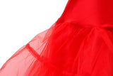 Vintage 26" Red Crinoline Layered Knee-Length Petticoat