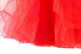 Vintage 26" Red Crinoline Layered Knee-Length Petticoat