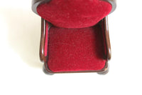 Vintage 1:12 Miniature Dollhouse Red Velvet Armchair