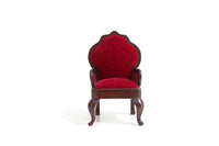 Vintage 1:12 Miniature Dollhouse Red Velvet Armchair