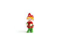 Vintage Miniature Red & Green Gnome Elf Figurine