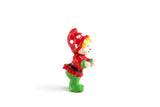 Vintage Miniature Red & Green Gnome Elf Figurine
