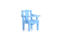 Vintage 1:16 Miniature Dollhouse Blue Plastic Potty Chair by Renwal