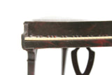 Vintage 1:16 Miniature Dollhouse Brown Plastic Grand Piano with Bench by Renwal