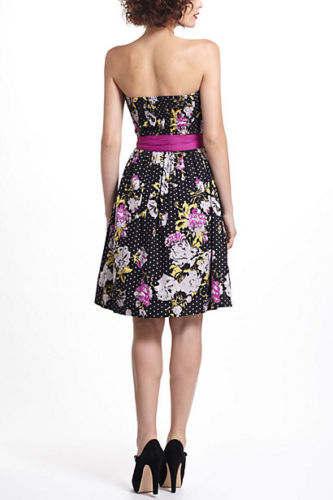 anthropologie purple floral dress Hermia Midi Dress