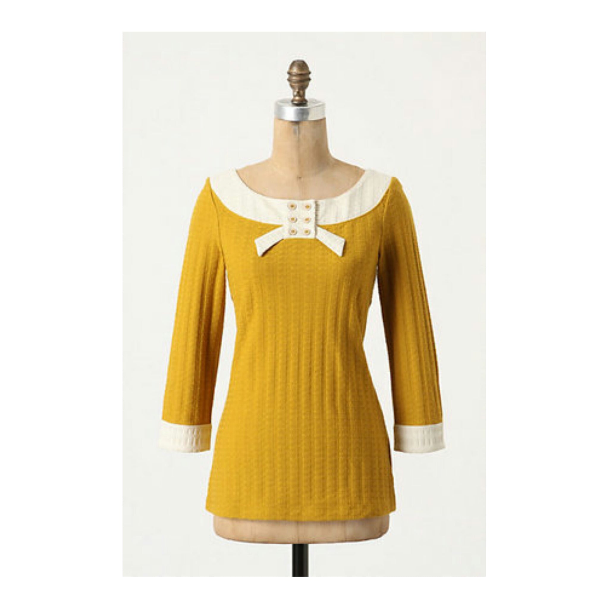 anthropologie yellow top