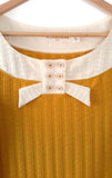 Anthropologie Rare "Ribboned Collar Top" in Yellow by Pilcro, Size M, Originally $68