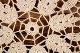 Vintage 13" Round Beige Crochet Woven Wall Hanging