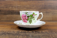 Vintage Royal Vale China Pink Rose Porcelain Teacup & Saucer Set