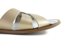 Modcloth "Outer Bank On It Sandal" by Saltwater Sandals in Gold, Women's Size 9 US (Size 7 UK)