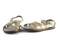 Modcloth "Outer Bank On It Sandal" by Saltwater Sandals in Gold, Women's Size 9 US (Size 7 UK)