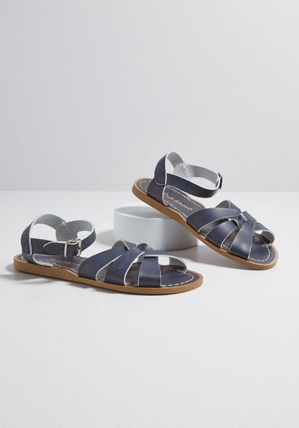 Modcloth "Outer Bank On It Sandal" by Salt Water Sandals in Navy, Women's Size 9 US (Size 7 UK)