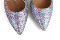 New Modcloth "Sensational Celebration Heel" Silver Glitter Mary Janes by Chinese Laundry, Size 8.5, Originally $65