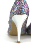 New Modcloth "Sensational Celebration Heel" Silver Glitter Mary Janes by Chinese Laundry, Size 8.5, Originally $65