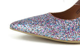 New Modcloth "Sensational Celebration Heel" Silver Glitter Mary Janes by Chinese Laundry, Size 8.5, Originally $65