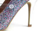 New Modcloth "Sensational Celebration Heel" Silver Glitter Mary Janes by Chinese Laundry, Size 8.5, Originally $65