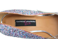 New Modcloth "Sensational Celebration Heel" Silver Glitter Mary Janes by Chinese Laundry, Size 8.5, Originally $65