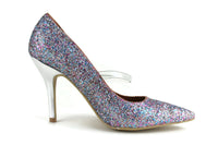 New Modcloth "Sensational Celebration Heel" Silver Glitter Mary Janes by Chinese Laundry, Size 8.5, Originally $65