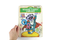 Vintage Sesame Street Library Book Volume 8 Featuring the Letters Q & R and the Number 8