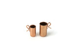 Set of 2 Vintage 1:12 Miniature Dollhouse Copper Measuring Cups