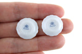 Set of 2 Vintage 1:12 Miniature Dollhouse Reutter Porzellan White & Blue Floral Plates