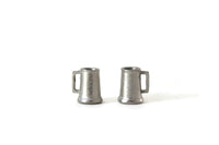 Set of 2 Vintage 1:12 Miniature Dollhouse Silver Mugs