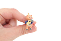 Set of 3 Vintage Miniature Animal Figurine Charms with Musical Instruments