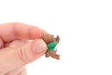 Set of 3 Vintage Miniature Animal Figurine Charms with Musical Instruments