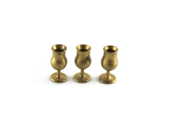 Set of 3 Vintage 1:12 Miniature Dollhouse Brass Wine Glasses or Goblet –  The Mustard Dandelion
