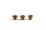 Set of 3 Vintage 1:12 Miniature Dollhouse Petite Princess Brass Cups