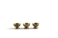 Set of 3 Vintage 1:12 Miniature Dollhouse Petite Princess Brass Cups