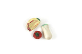 Set of 3 Vintage 1:12 Miniature Dollhouse Plastic Fruit & Vegetables