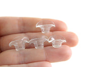 Set of 4 Vintage 1:12 Miniature Dollhouse Clear Glass Bowls