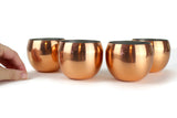 Vintage Coppercraft Guild Set of 4 Copper Roly-Poly Drinking Glasses