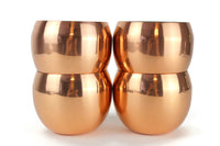 Vintage Coppercraft Guild Set of 4 Copper Roly-Poly Drinking Glasses
