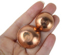 Artisan-Made Vintage Set of 4 Copper 1:12 Miniature Dollhouse Nesting Bowls Stamped with T&E