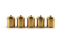 Vintage 1:12 Set of 5 Miniature Dollhouse Brass Canisters