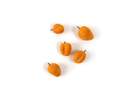 Set of 5 Vintage 1:12 Miniature Dollhouse Orange Bell Peppers