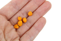 Set of 5 Vintage 1:12 Miniature Dollhouse Orange Bell Peppers