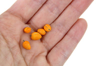 Set of 5 Vintage 1:12 Miniature Dollhouse Orange Bell Peppers