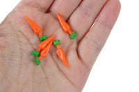 Set of 5 Vintage 1:12 Miniature Dollhouse Plastic Carrots