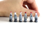 Set of 6 Vintage 1:12 Miniature Dollhouse Coca-Cola Bottles