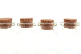 Set of 7 Small Glass 1.75" Bottles with Cork Stoppers for Crafts, Jewelry