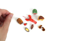 Set of 9 Vintage Handmade 1:12 Miniature Dollhouse Assorted Food Lot