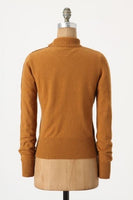 Anthropologie Rare "Side-Snap Turtleneck" Sweater in Gold by Moth, Size M, Originally $118