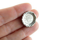 Vintage 1:12 Miniature Dollhouse Silver Metal Plate